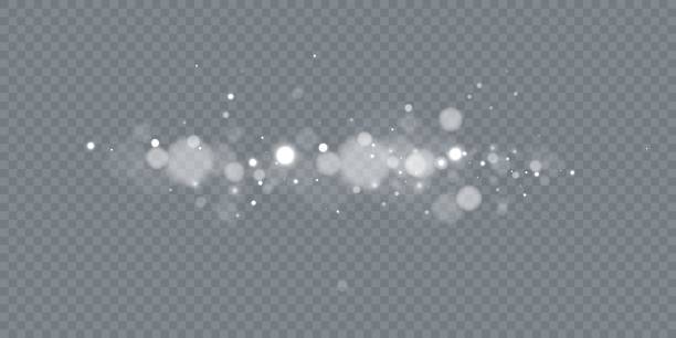 クリスマスの新年のデザイン用の透明な背景に多くの光沢のある光のまぶしさを持つ光の効果。 - christmas backgrounds glitter star shape点のイラスト素材／クリップアート素材／マンガ素材／アイコン素材