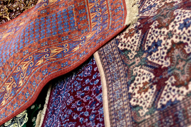 istock Lots of rugs with oriental patterns. Background, cover 1759786001