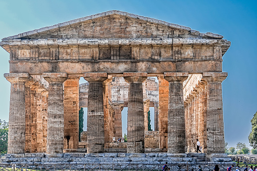 The Temple of Hera at Paestum, which contains some of the most well-preserved ancient Greek temples in the world.
