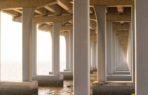 Pillars of overpass
