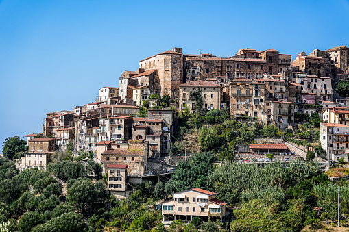 View of Naples cityscape in Italy.