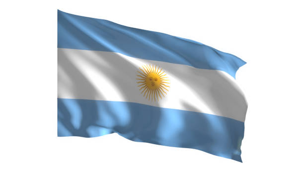 istock Argentina national flag on white background. 1759846466
