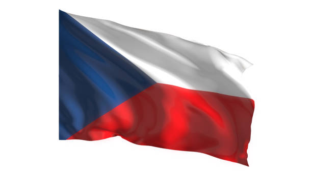 istock Czech Republic national flag on white background. 1759855251