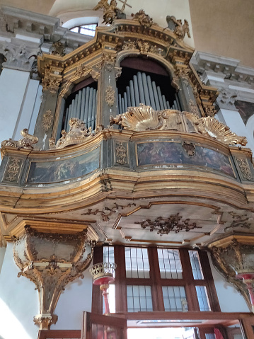 Venice, Italy - October 5, 2023: Interior of San Moise Church in Venice at Italy.