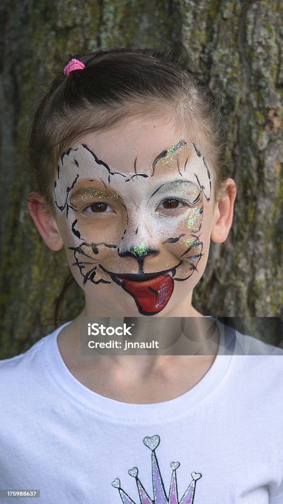 Роспись по лицу, дети, ребенок картина макияж, празднование, Cat - Стоковые фото 2-3 года роялти-фри