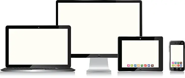 Vector illustration of computers