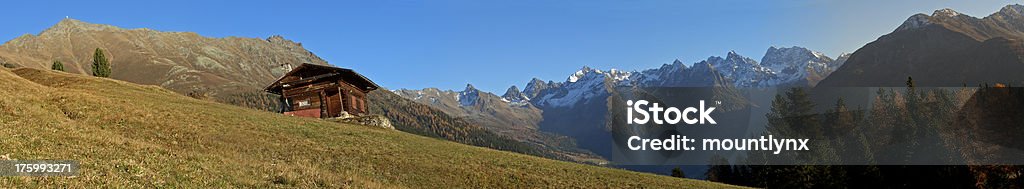 Panorama-Fiss - Lizenzfrei Blockhütte Stock-Foto