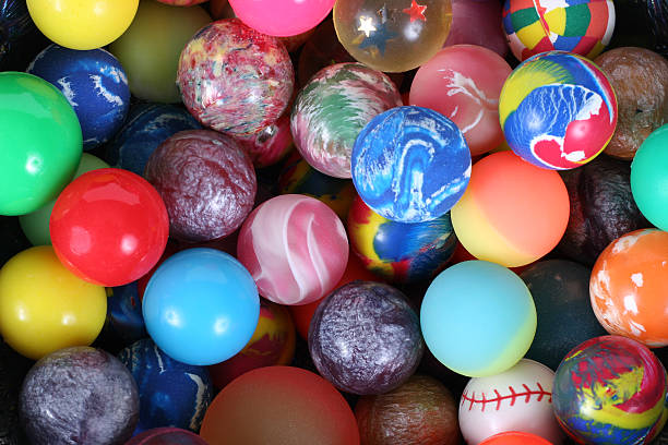 Bouncy Balls Colorful bouncy balls. bouncing stock pictures, royalty-free photos & images