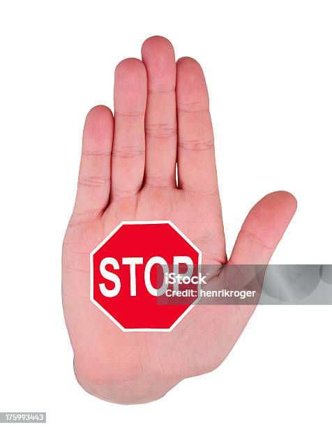 Pare - Fotografias de stock e mais imagens de Sinal de Stop - Sinal de Stop, Adulto, Agente de segurança