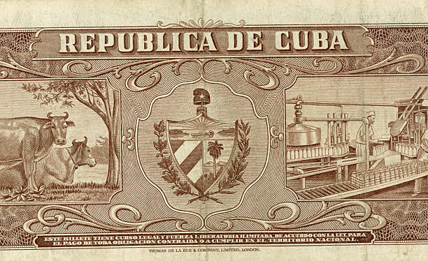 cuban peso back 1 back side of cuban old currency 1950 1959 photos stock pictures, royalty-free photos & images