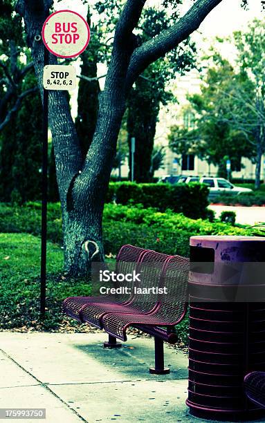 Bus Stop 1 Stock Photo - Download Image Now - Accuracy, Arrival, Bench