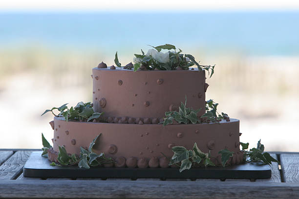 Torta di cioccolato sposo - foto stock