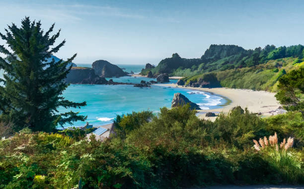 istock Oregon Beach Park Illustraion 1759943704