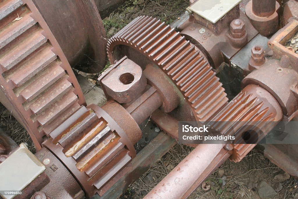 Old minería equipo de engranajes - Foto de stock de Maquinaria libre de derechos
