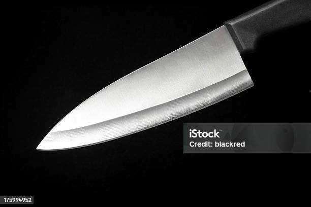 Knife Stock Photo - Download Image Now - At The Edge Of, Black Background, Black Color