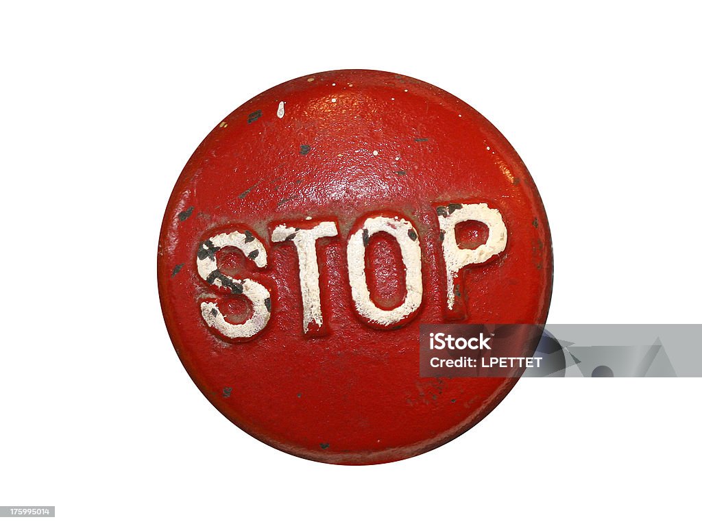 Botão Stop - Foto de stock de Antigo royalty-free