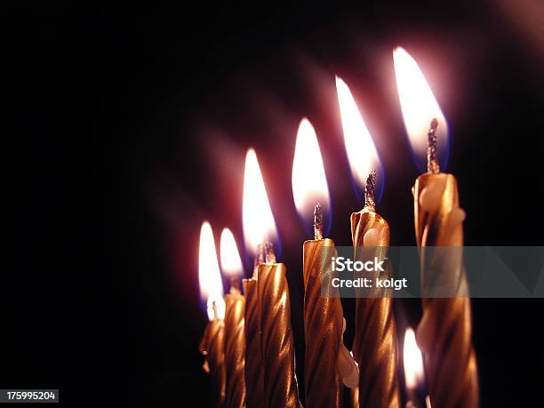 Burning Candles Stock Photo - Download Image Now - Today - Single Word, Aging Process, Birthday