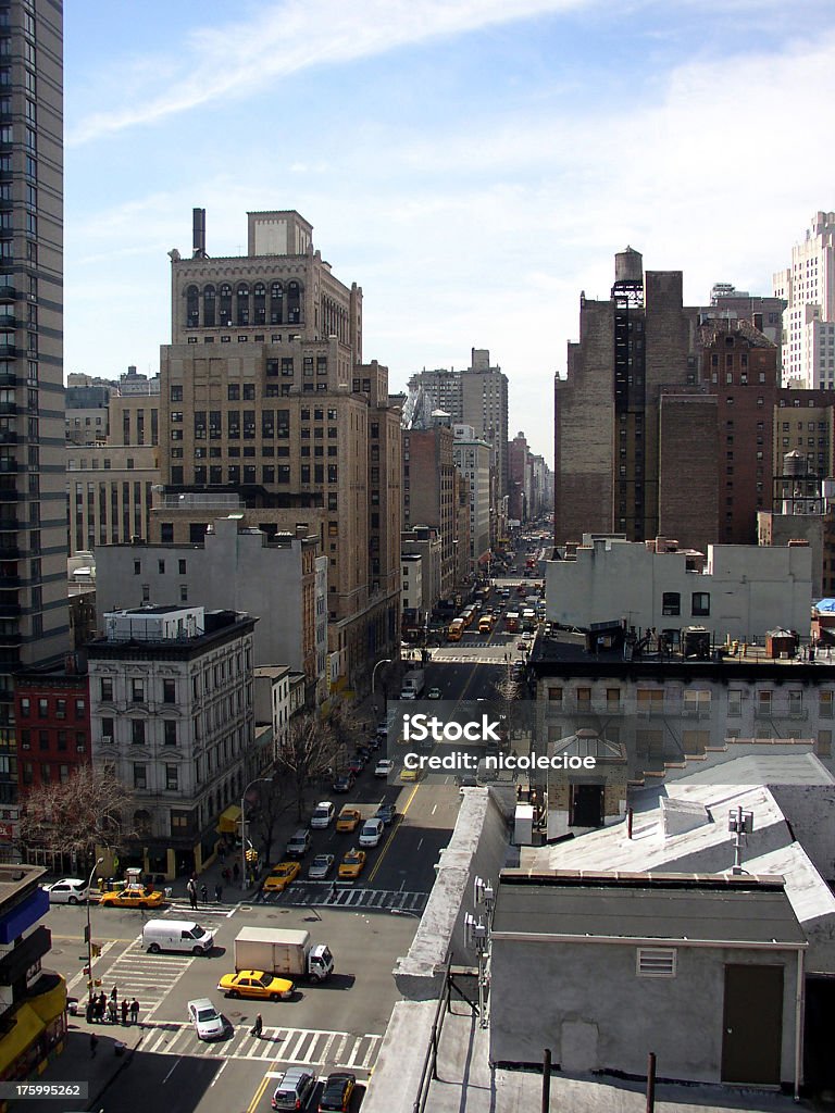 Ulice Nowego Jorku widok z lotu ptaka na - Zbiór zdjęć royalty-free (Budynek z zewnątrz)
