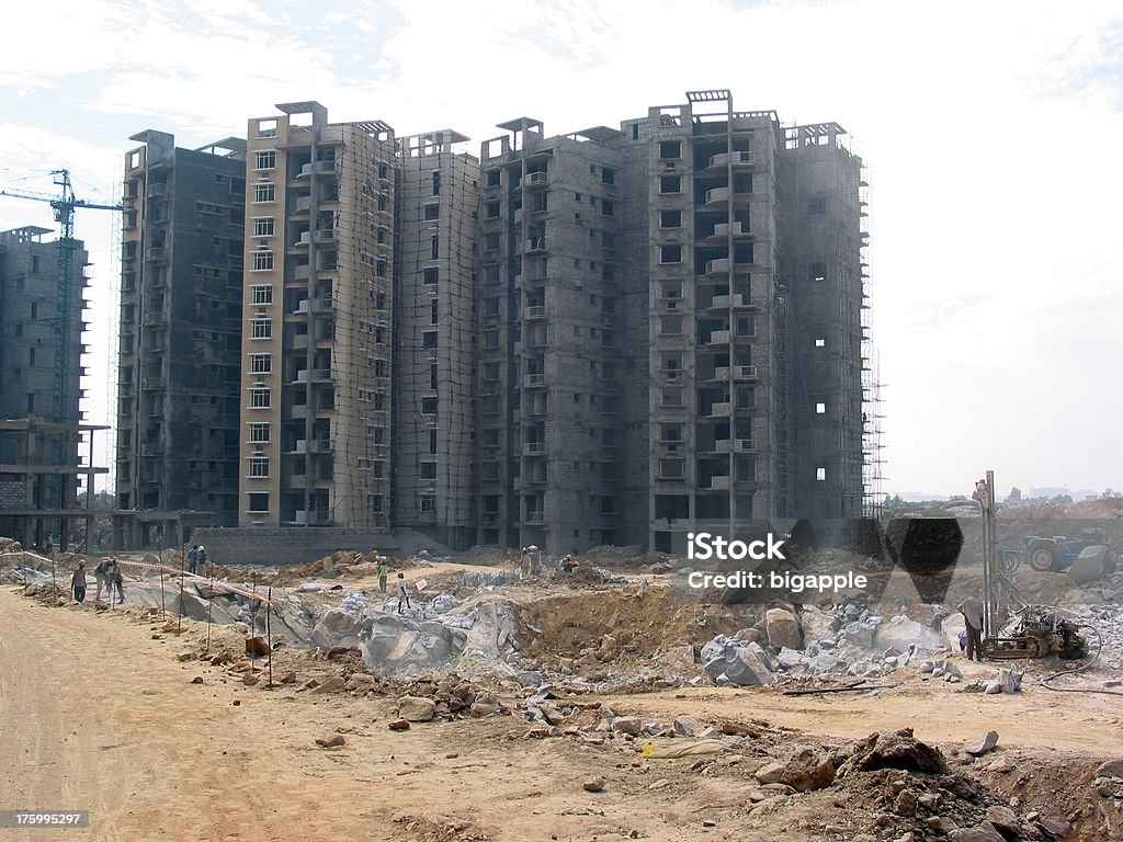 Apartments Being Constructed, Hyderabad - India "Apartments in Hyderabad, India being constructed." Public Housing Stock Photo