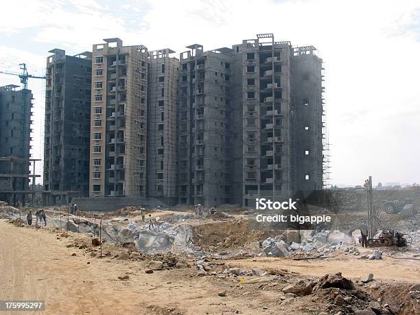 Apartments Being Constructed Hyderabad India Stock Photo - Download Image Now - Public Housing, India, Rubble
