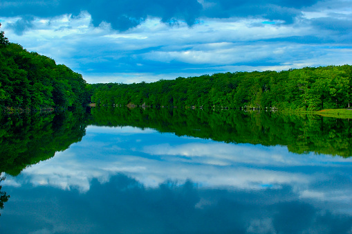 Reflecting Clouds on Lake in Connecticut