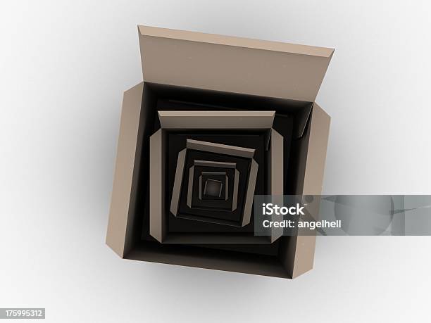 Cartone Boxs Multicolore - Fotografie stock e altre immagini di Infinità - Infinità, Scatola, Ambientazione interna