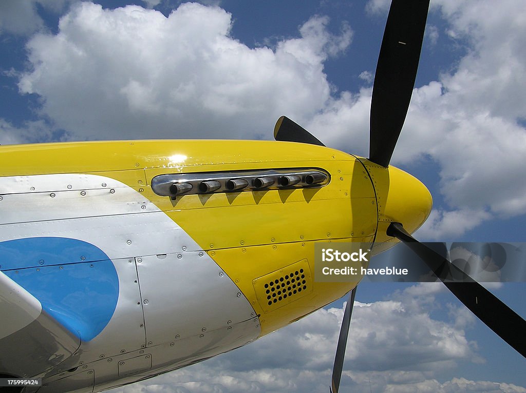 P - 51 Mustang motor - Royalty-free Amarelo Foto de stock