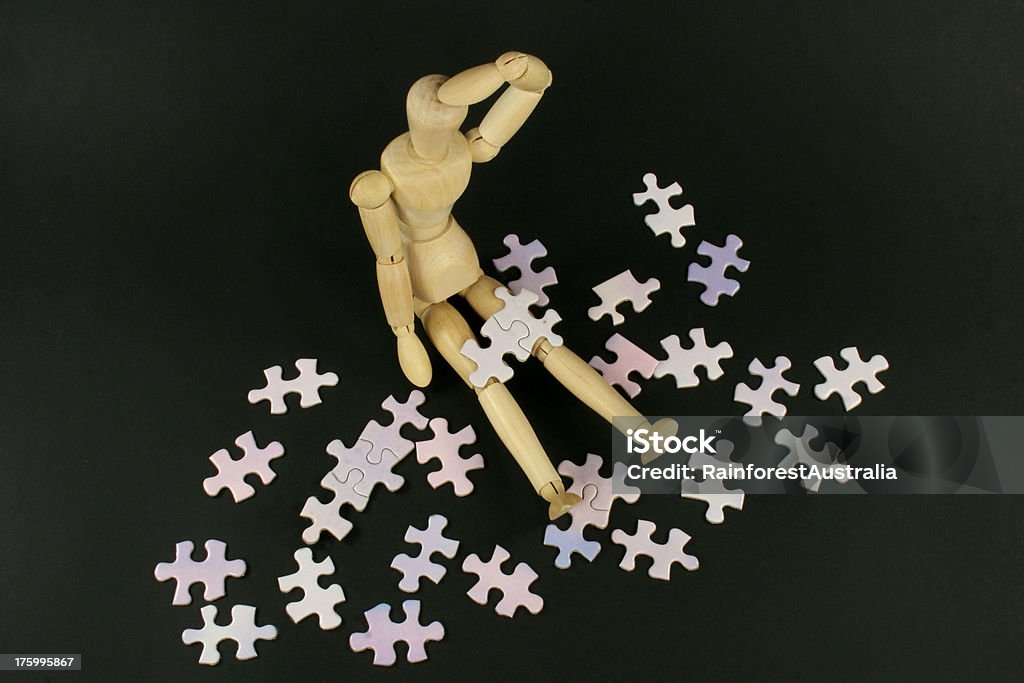 Homme puzzle confusion - Photo de Absence libre de droits