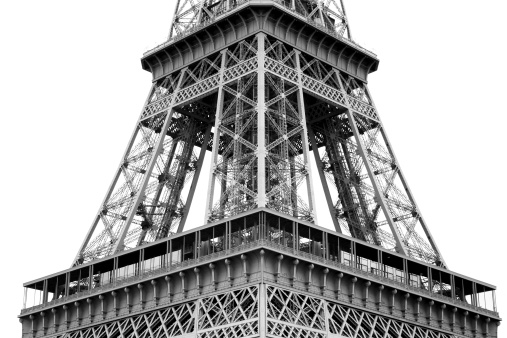 Eiffel's tower - middle part (black and white conversion)