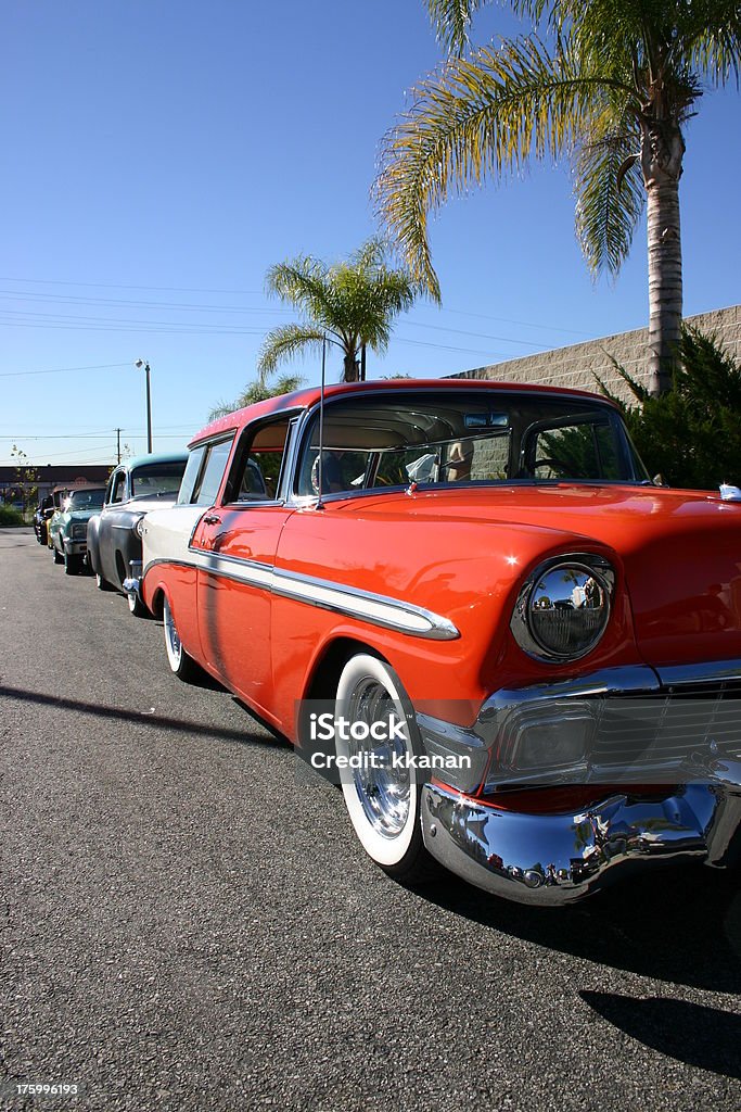 Row of Classic Cars Take your pick! At The Edge Of Stock Photo