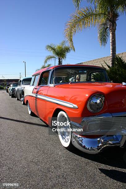 Row Of Classic Cars Stock Photo - Download Image Now - At The Edge Of, Car, Beauty