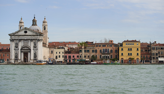 Church St. Mary of the Rosary (Italian: Chiesa di Santa Maria del Rosario known as I Gesuati) on the Guidecca island in Venezia. Venice - 5 May, 2019