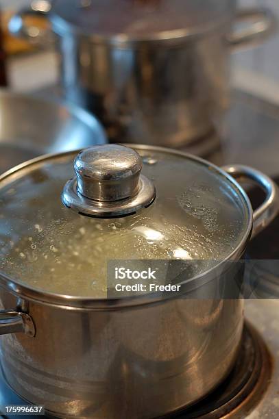 Cozinhar Panela Sobre Hotplate - Fotografias de stock e mais imagens de Almoço - Almoço, Calor, Comida