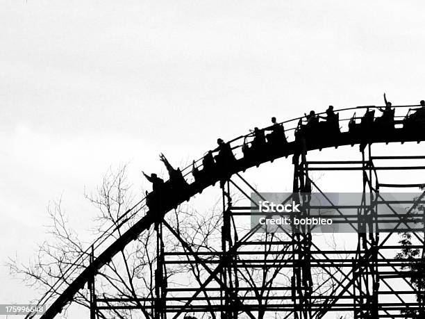 Życie Jest Rollercoasterze - zdjęcia stockowe i więcej obrazów Rollercoaster - Rollercoaster, Powrót do retro, Sylwetka