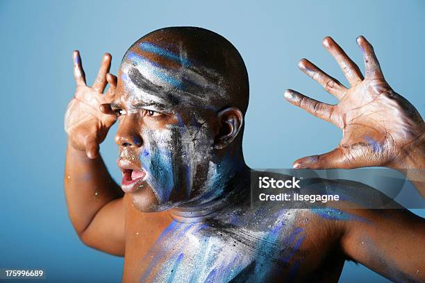 Tribal On Blue Stock Photo - Download Image Now - Adult, Adults Only, Africa