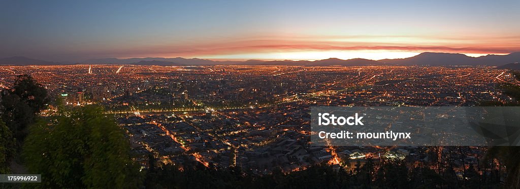 Panorama de Santiago do Chile - Foto de stock de Areia royalty-free