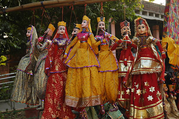 puppet dolls These puppet dolls are typical of Rajasthan India. They are also available for sale in most of the village fairs rajasthani puppets stock pictures, royalty-free photos & images