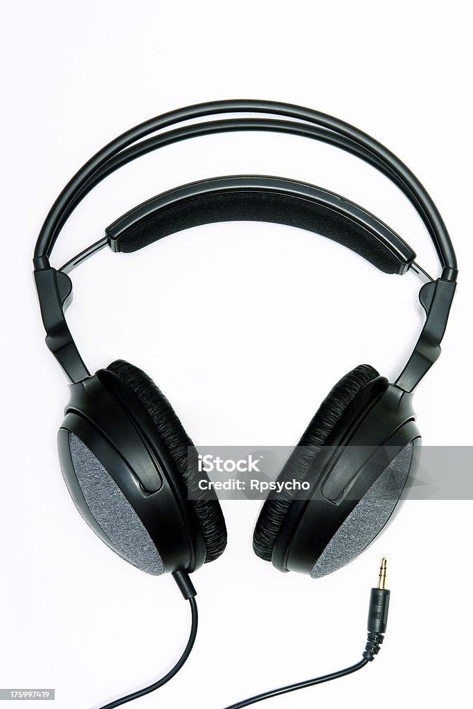 Headphones in High Key "A pair of professional-quality headphones, high-key, on white.Check out my other" High Up Stock Photo