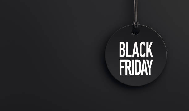 istock Black Friday tag banner and the rope hanging on black background 1759977059