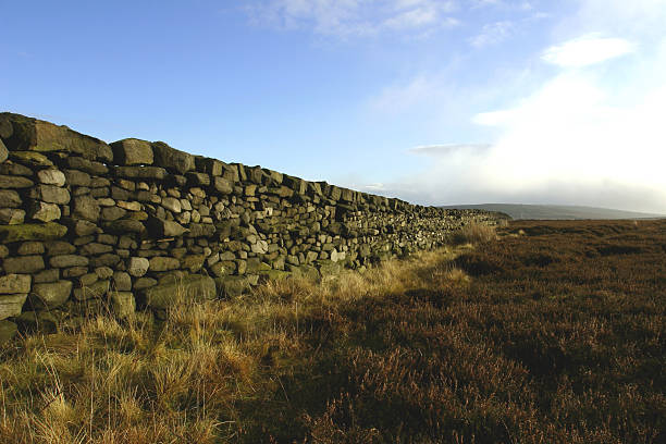 istock hand built stone wall marking a farm field boundary, Yorkshire, 175997767