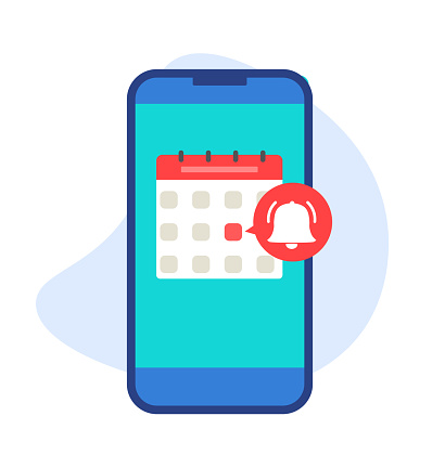 Calendar deadline or event reminder notification on a smartphone screen