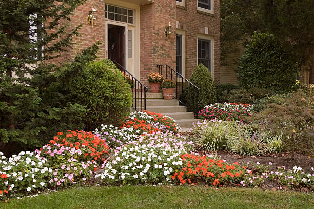 istock Entrance flower beds 175997829