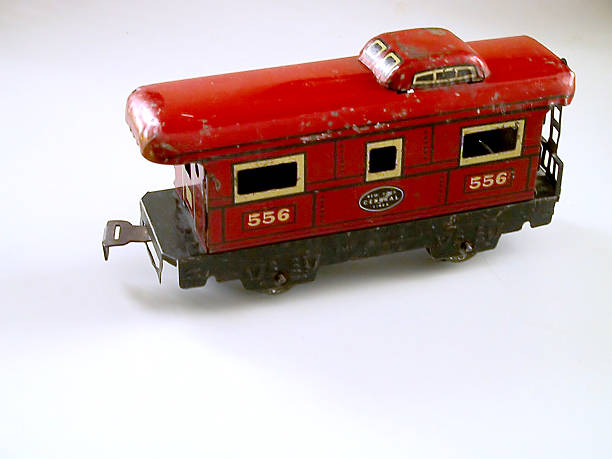 Velho vermelho trem de Brinquedo - foto de acervo