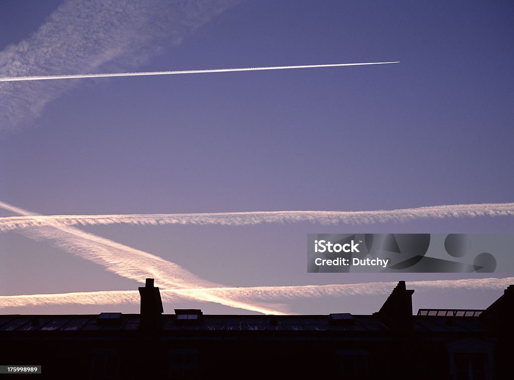 Air traffic über Paris. - Lizenzfrei Aktivitäten und Sport Stock-Foto