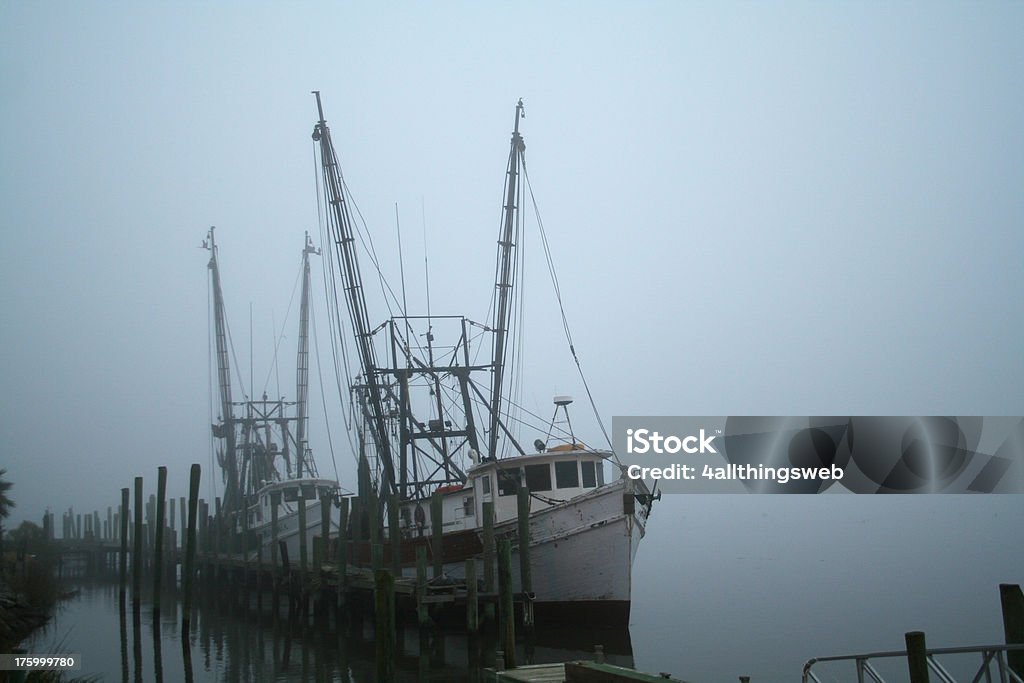 Shrimp Boat Docked in the Fog Shrimp boat docked in the fog.Select from more photos from this shoot. Big Game Fishing Stock Photo