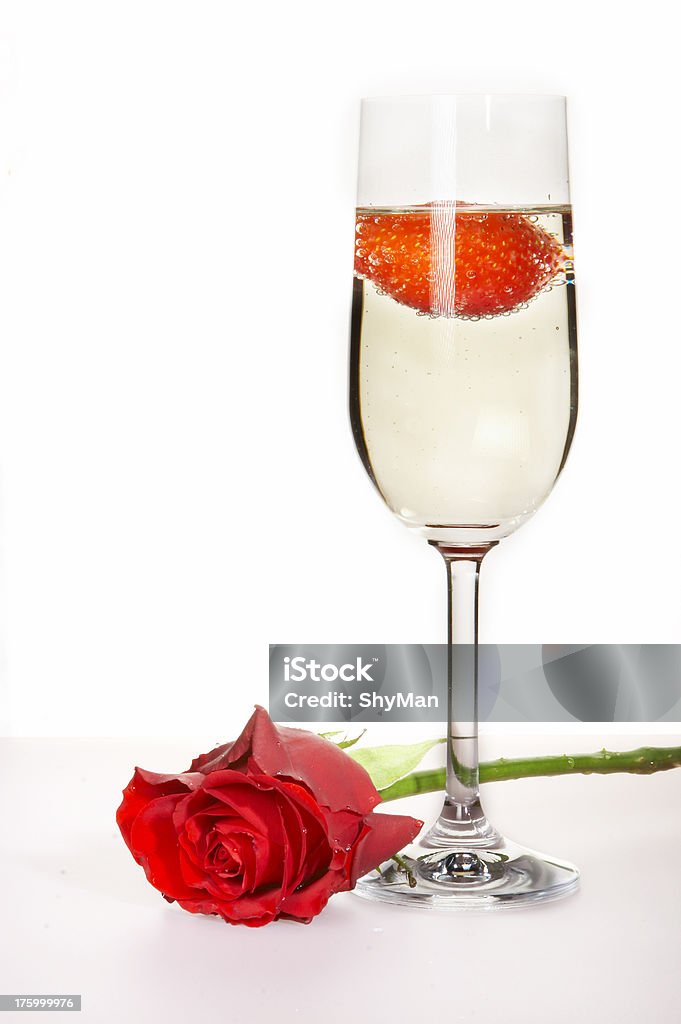 Champagne & Morangos - Royalty-free Amor Foto de stock