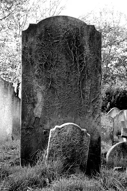 Tomb stone stock photo