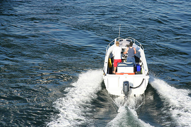 Cтоковое фото Скорость Лодки в море