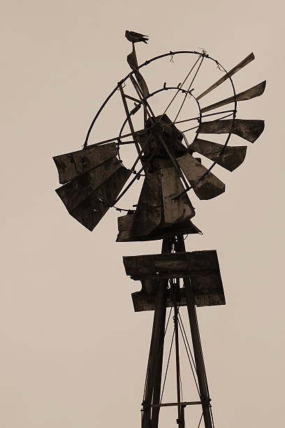 Old Windmill stock photo