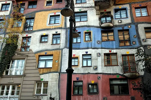 Photo of Hundertwasser house in Vienna